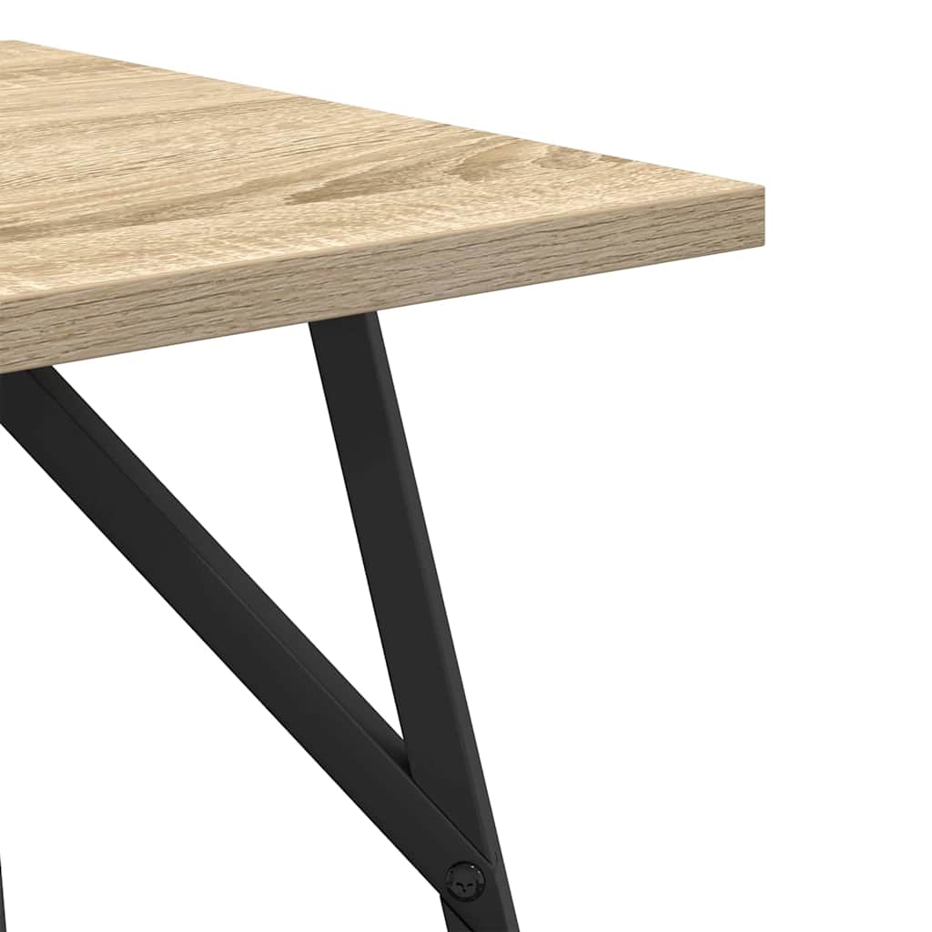 Sidebordssæt 2 pcs Sonoma Eg og Sort