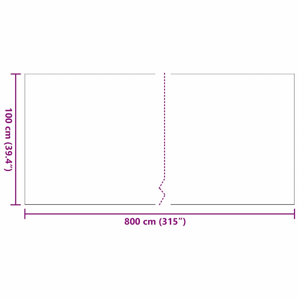 Kunstgræs 800 x 100 x 3 cm PP & PE