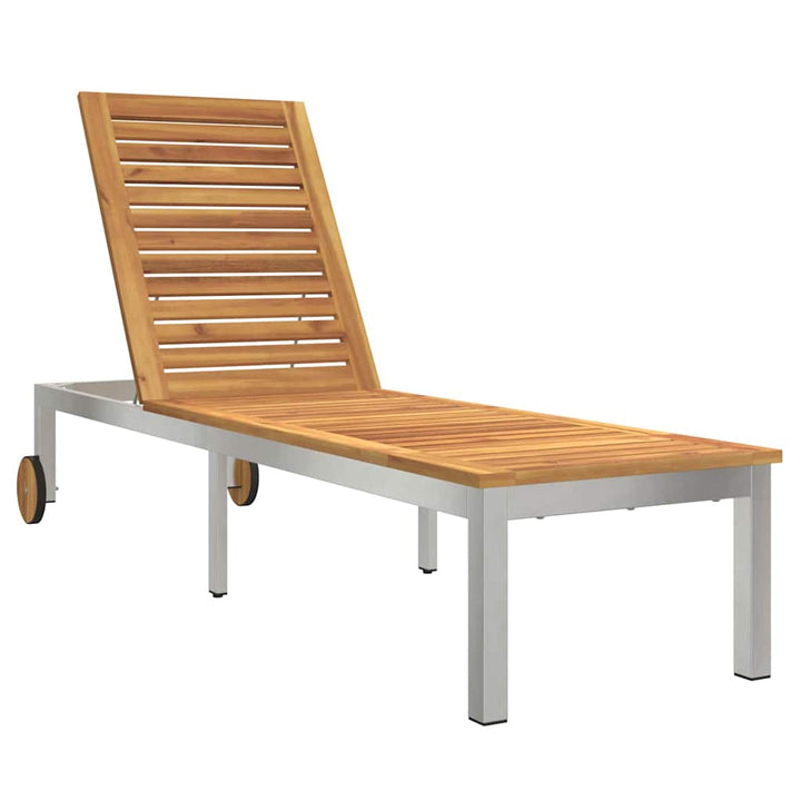 Solstol Olie Naturlig 205 x 53 x 100 cm Massivt Akacietræ