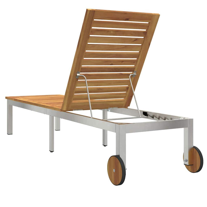 Solstol Olie Naturlig 205 x 53 x 100 cm Massivt Akacietræ