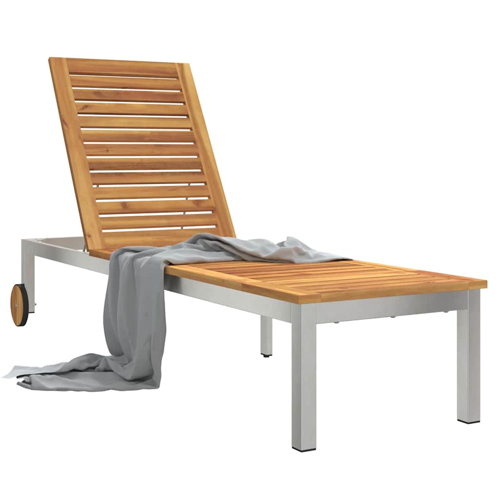 Solstol Olie Naturlig 205 x 53 x 100 cm Massivt Akacietræ