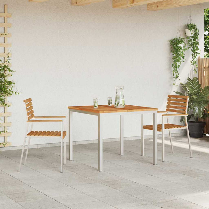 Have Stol 2 pcs Massiv teaktræ og rustfrit stål