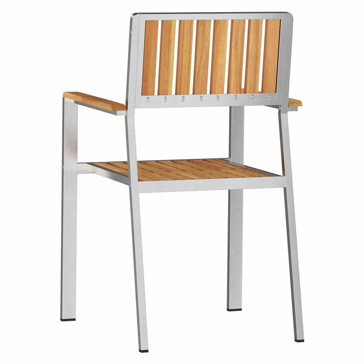 Have Stol 4 pcs Massiv teaktræ og rustfrit stål