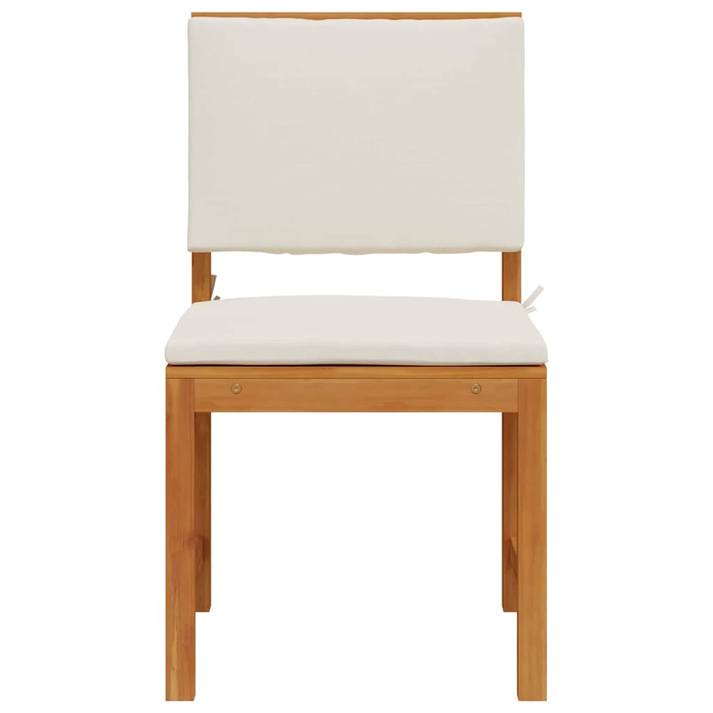 Have Stol med pude 2 pcs Brun Massivt akacietræ