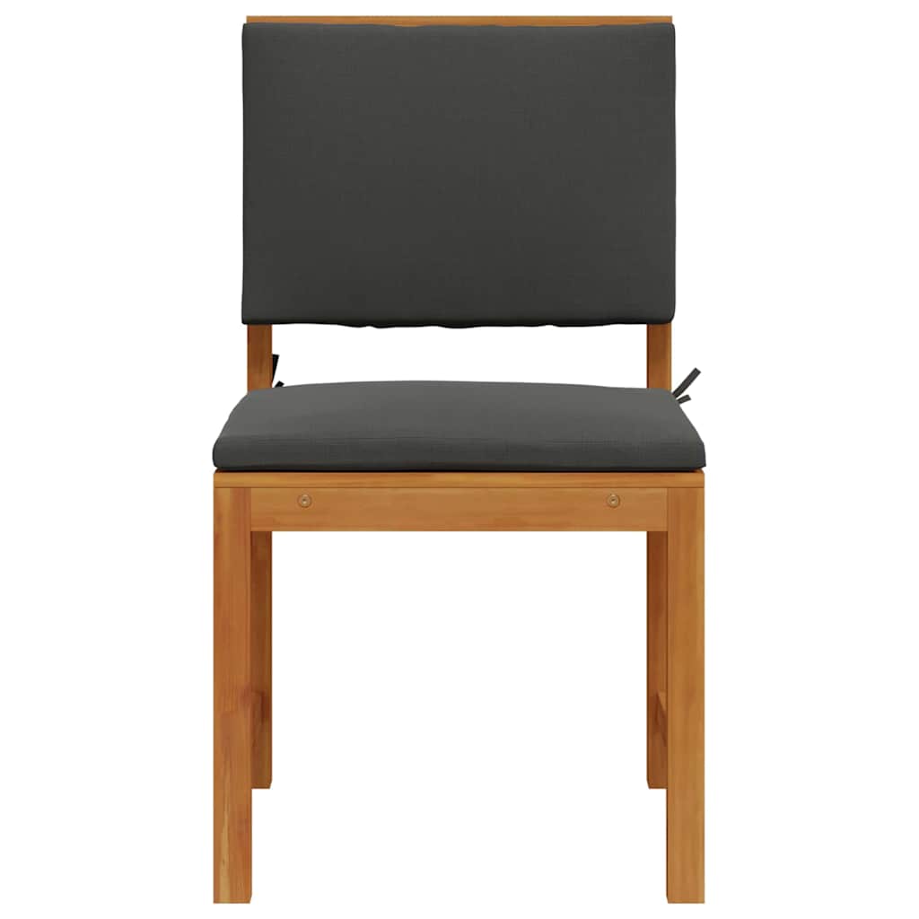 Have Stol med pude 2 pcs Brun Massivt akacietræ
