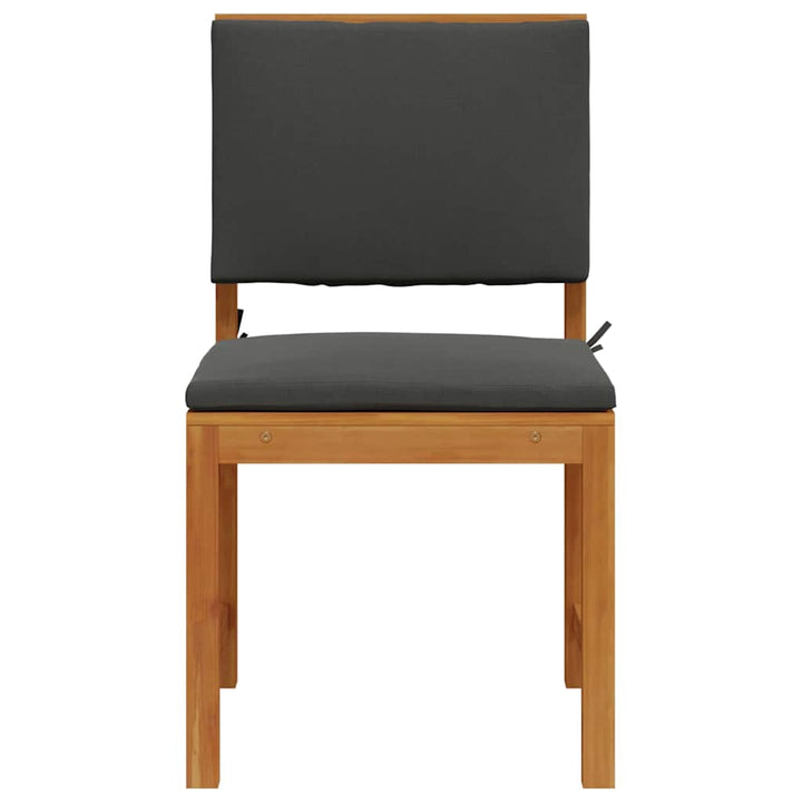 Have Stol med pude 2 pcs Brun Massivt akacietræ