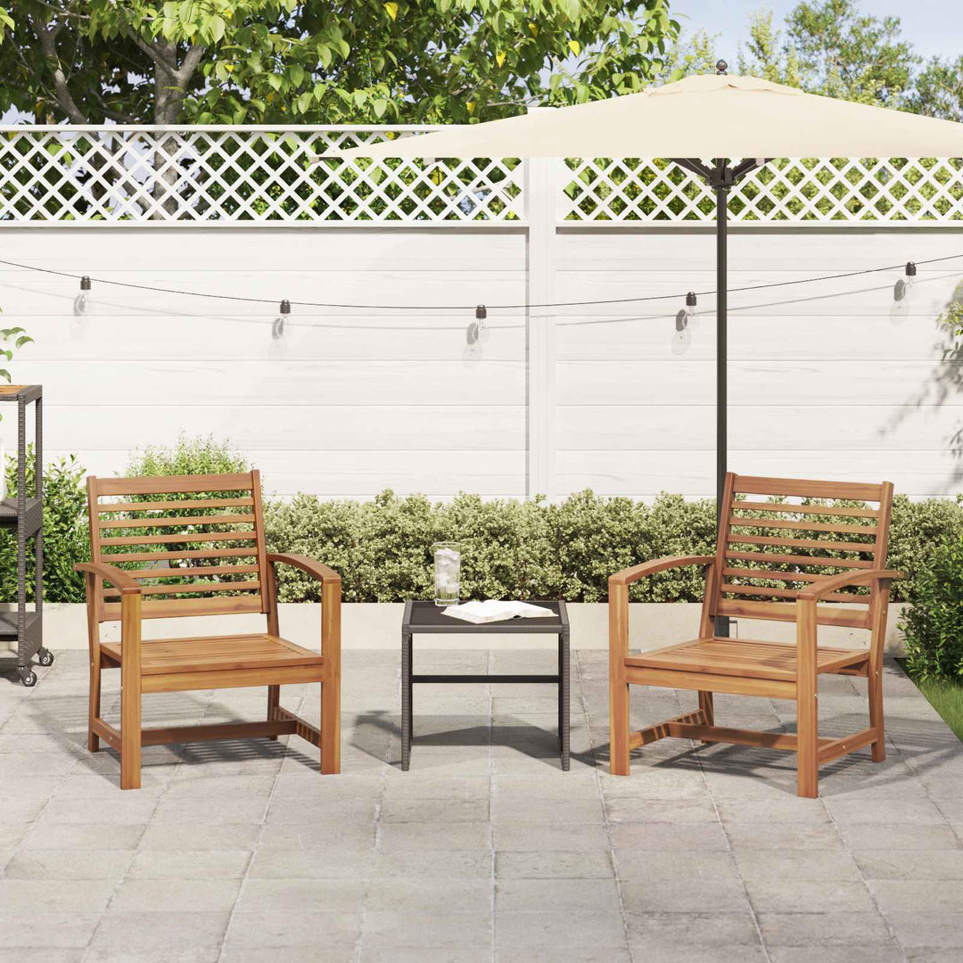 Stol 2 Stk Brun 65 x 60 x 76,5 cm Massiv Teaktræ