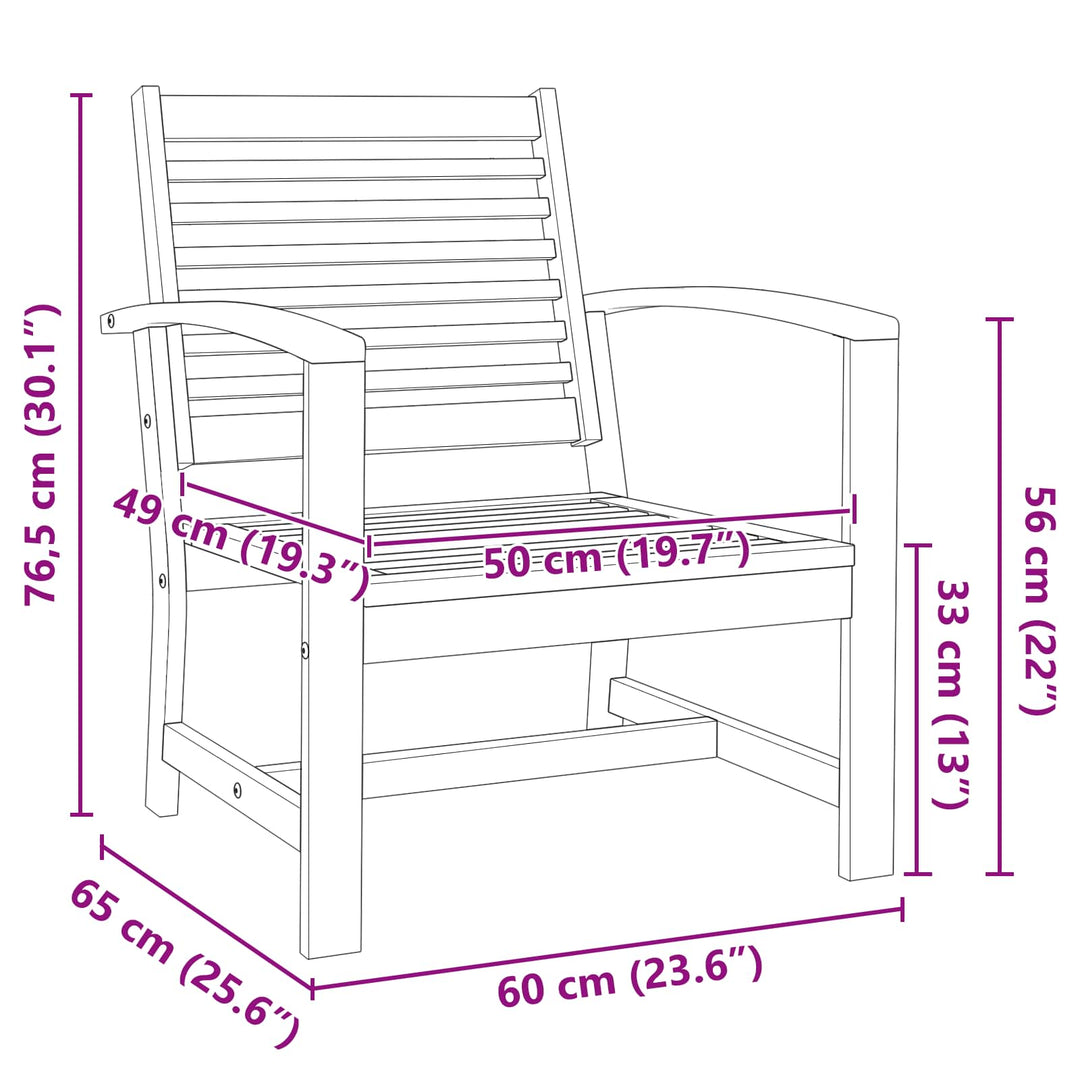 Stol 2 Stk Brun 65 x 60 x 76,5 cm Massiv Teaktræ