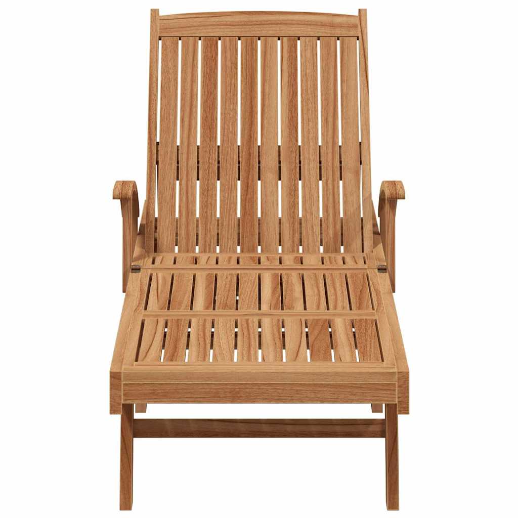 Liggestol 2 pcs Massiv Teaktræ Brun