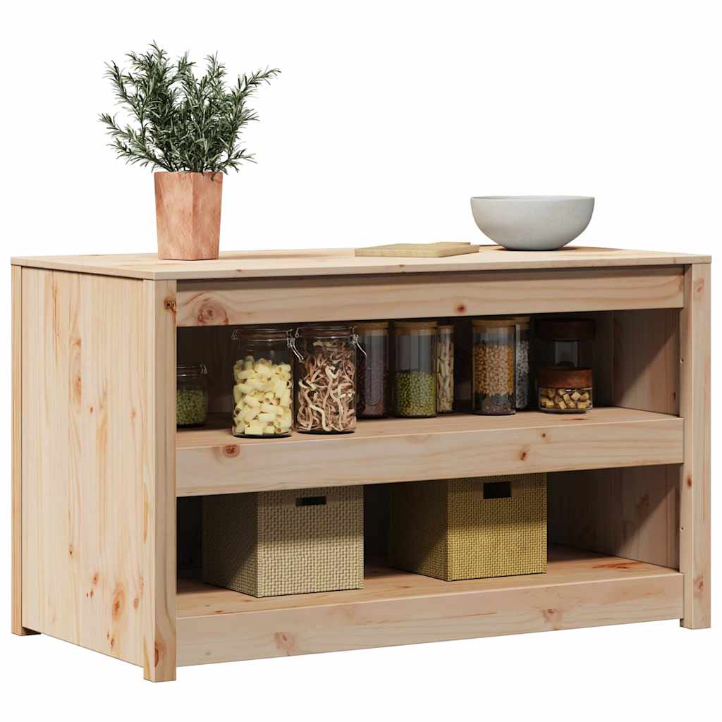 Køkkenskab MEPPEL Brun eg 106 x 55 x 64 cm Massiv fyrretræ