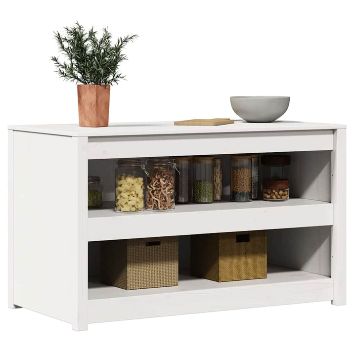 Køkkenskab MEPPEL Hvid 106 x 55 x 64 cm Massiv fyrretræ