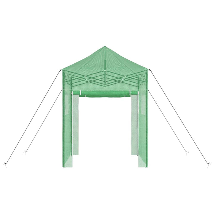 Drivhus med op-poppende ramme Grøn 200 x 200 x 300 cm Jern