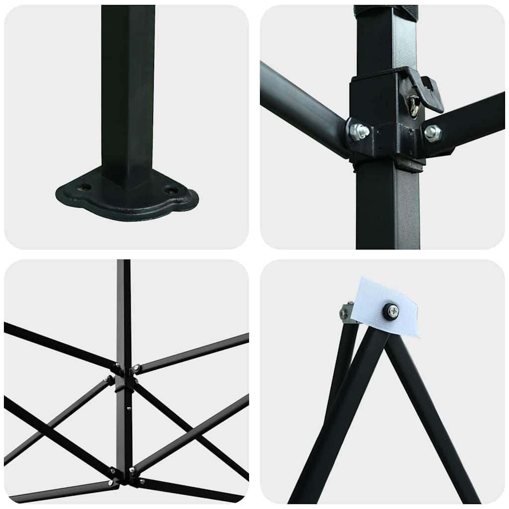 Drivhus med op-poppende ramme Grøn 280 x 410 x 315 cm Jern