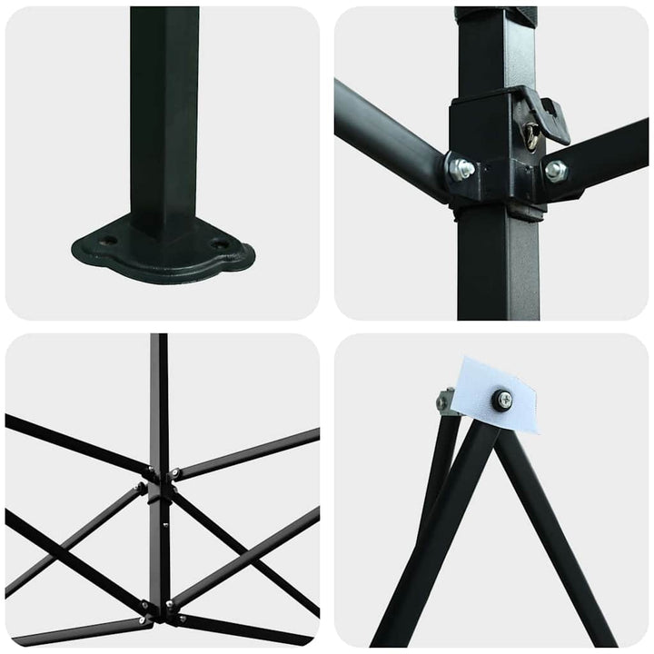 Drivhus med op-poppende ramme Grøn 280 x 410 x 315 cm Jern