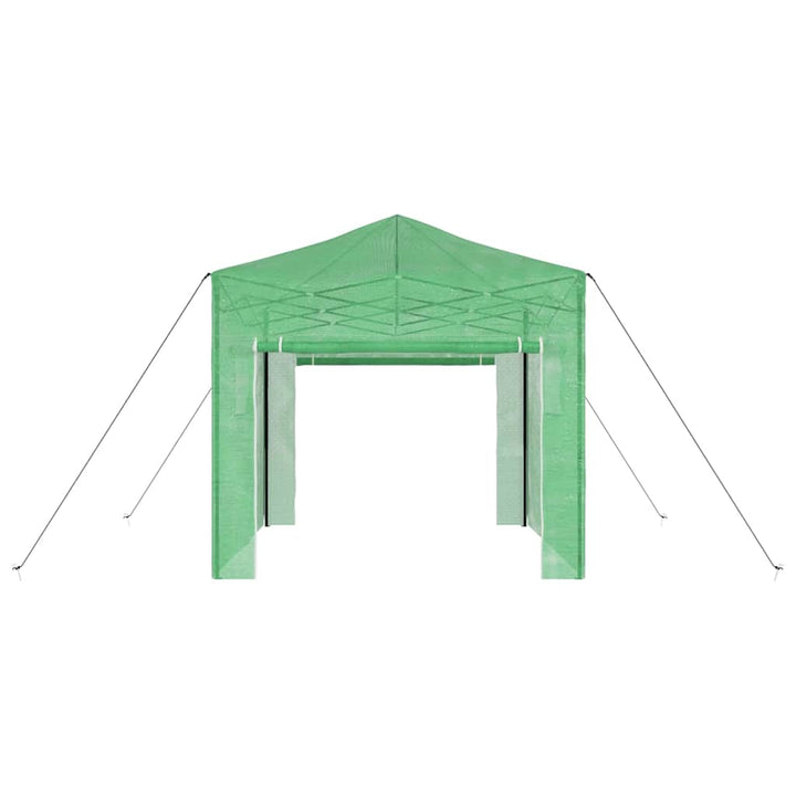 Drivhus med op-poppende ramme Grøn 290 x 290 x 315 cm Jern