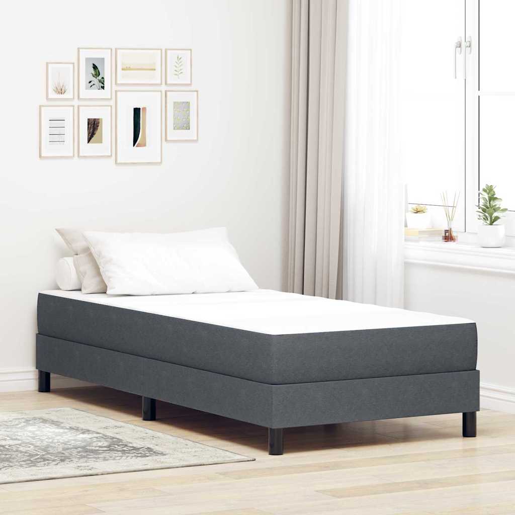 Sengemadras med madras Grå 80 x 200 cm Stof