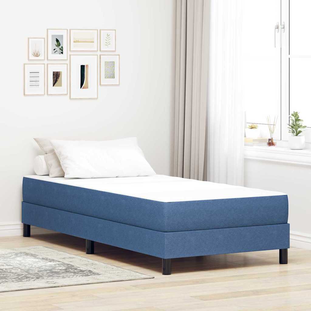 Sengemadras med madras Blå 90 x 190 cm Stof
