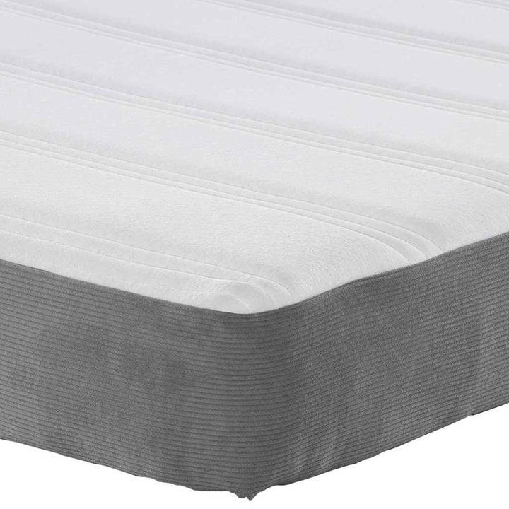 Sengemadras med madras Lysegrå 90 x 200 cm Stof