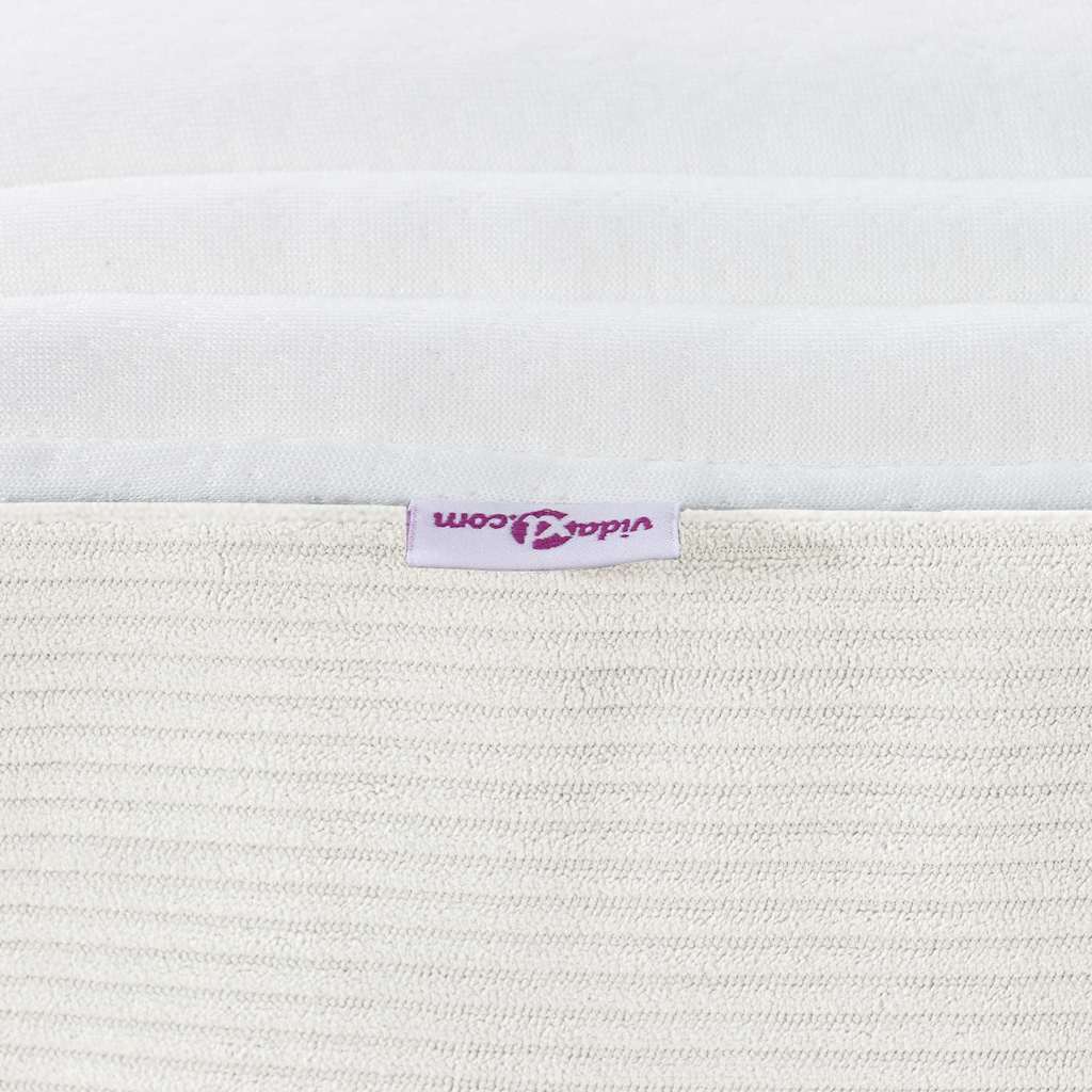 Sengemadras med madras Creme 100 x 200 cm Stof