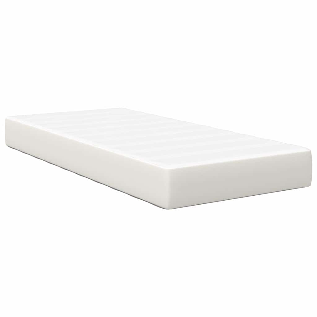 Sengemadras med madras Creme 100 x 200 cm Stof
