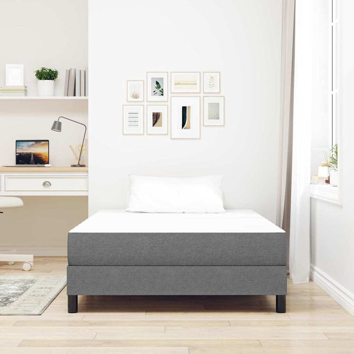 Sengemadras med madras Lysegrå 120 x 200 cm Stof