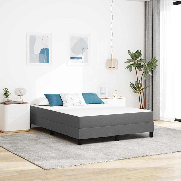 Sengemadras med madras Lysegrå 140 x 190 cm Stof