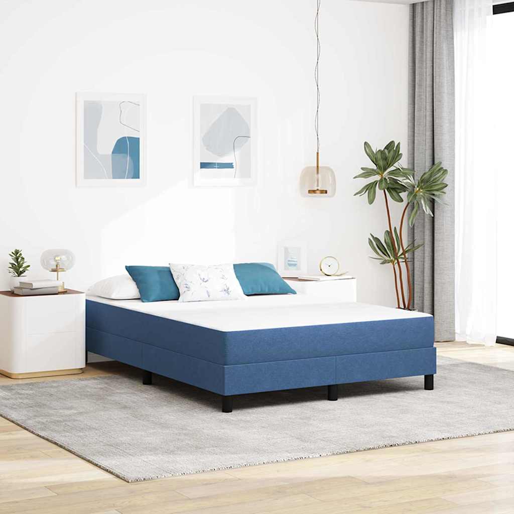 Sengemadras med madras Blå 140 x 190 cm Stof
