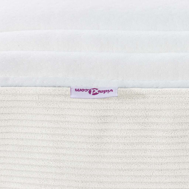 Sengemadras med madras Creme 160 x 200 cm Stof