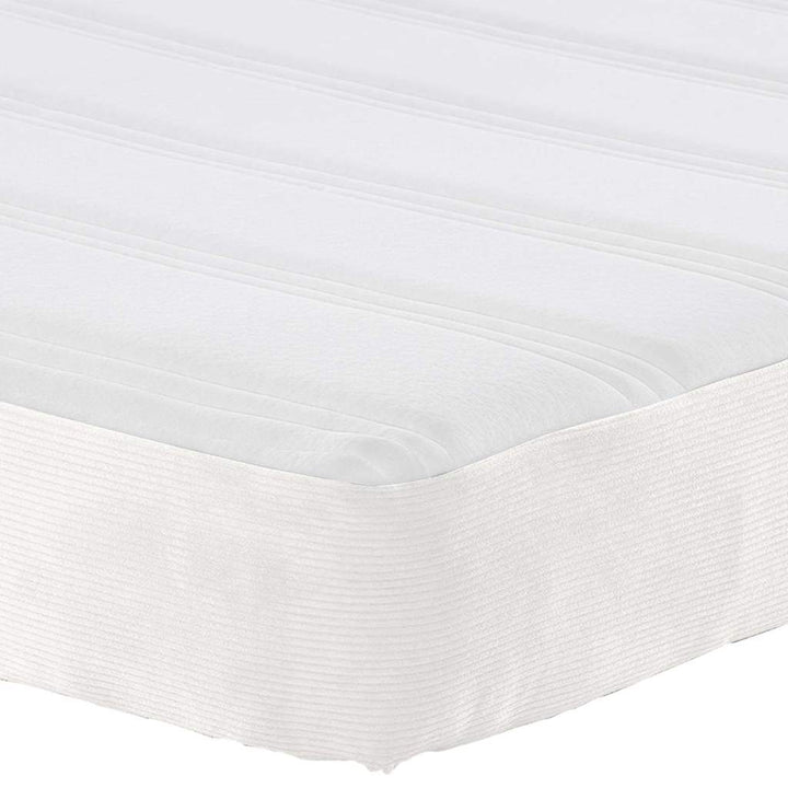 Sengemadras med madras Creme 160 x 200 cm Stof