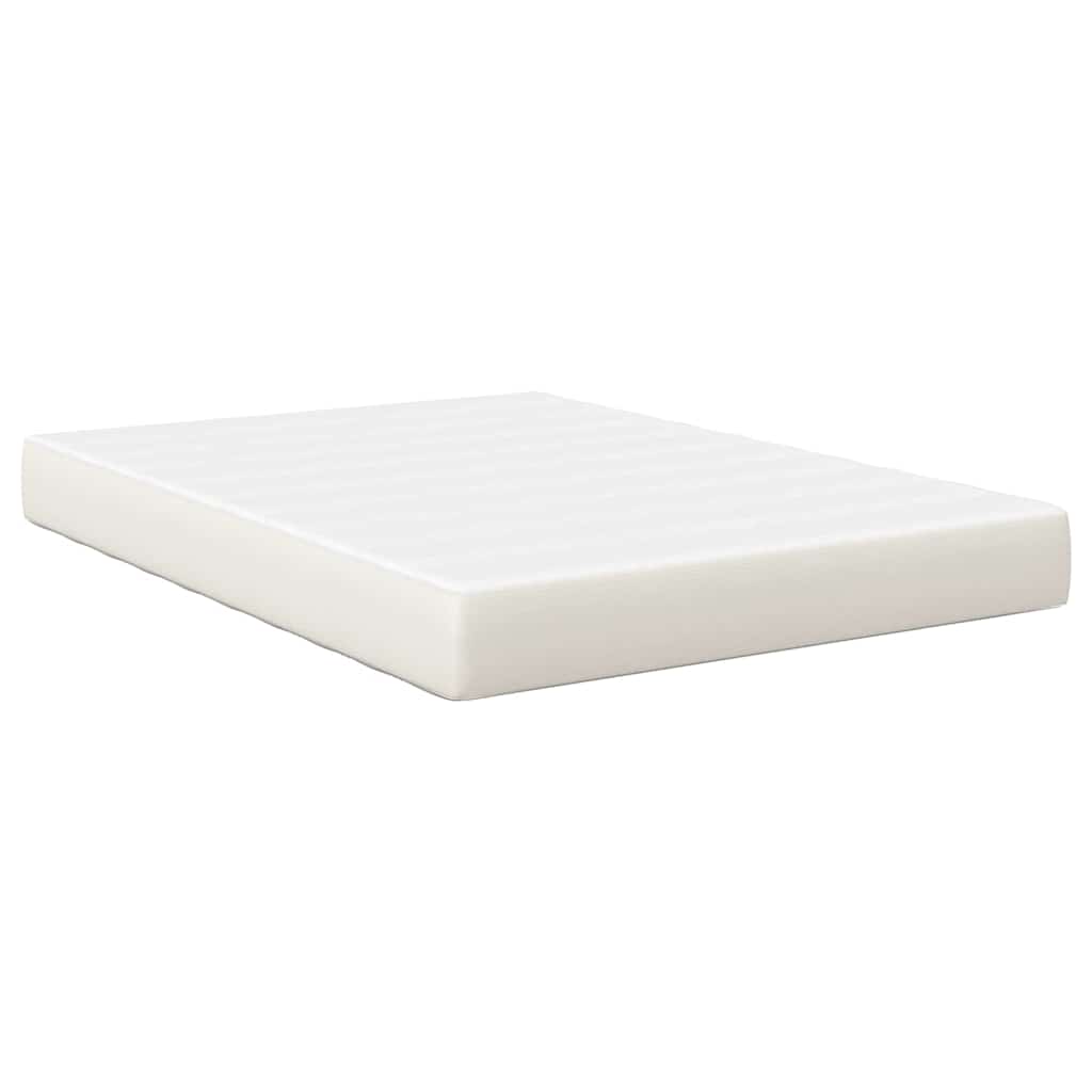 Sengemadras med madras Creme 160 x 200 cm Stof
