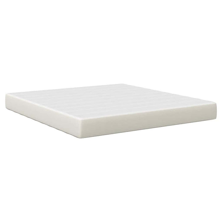 Sengemadras med madras Creme 180 x 200 cm Stof