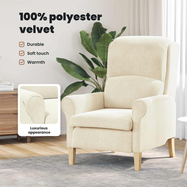 lænestol Creme Fløjl