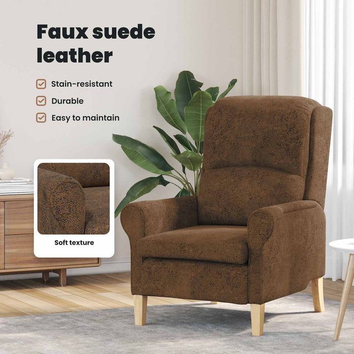 lænestol Brun Faux læder