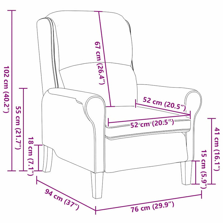 lænestol Gråbrun Mikrofiber