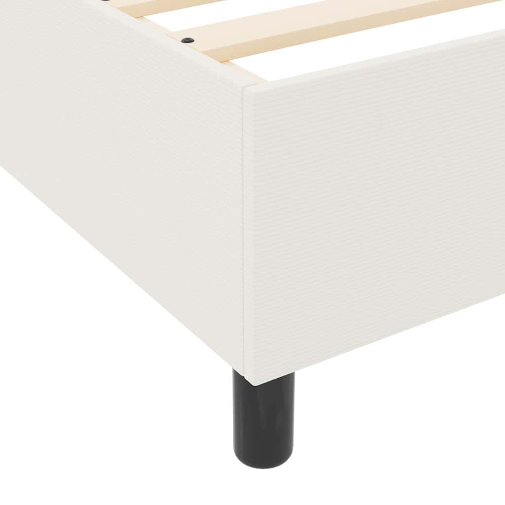 Platform sengestel Creme 90 x 190 cm Velourstof