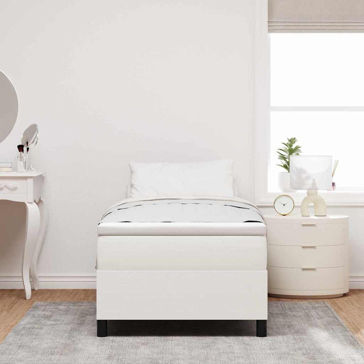Platform sengestel Creme 90 x 190 cm Velourstof