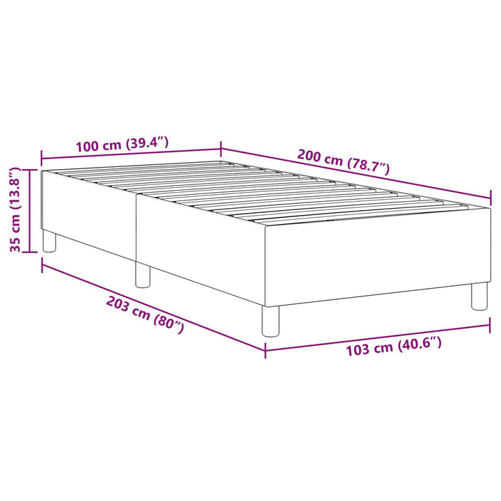 Platform sengestel Blå 100 x 200 cm Velourstof