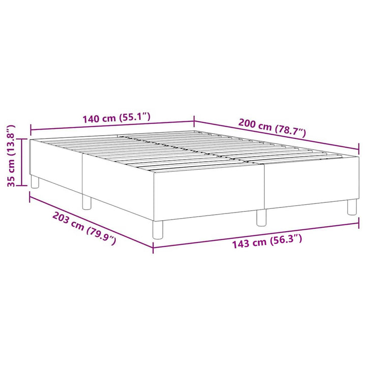 Platform sengestel Creme 140 x 200 cm Velourstof