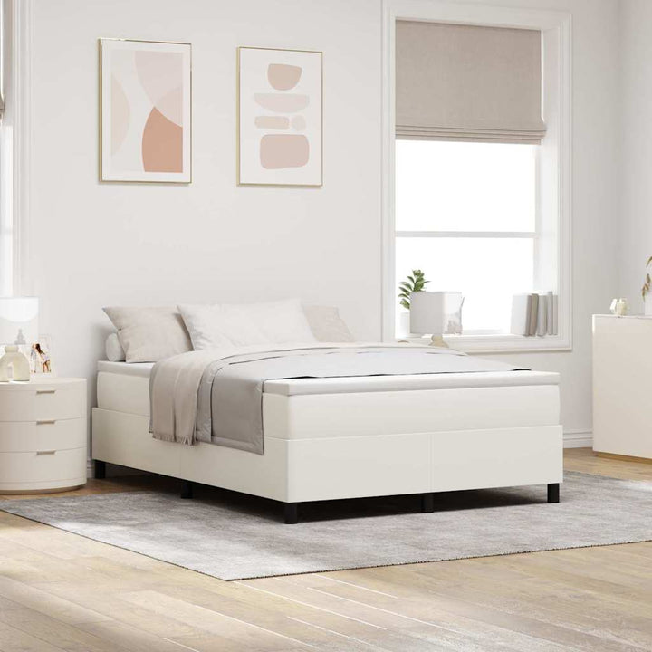 Platform sengestel Creme 160 x 200 cm Velourstof