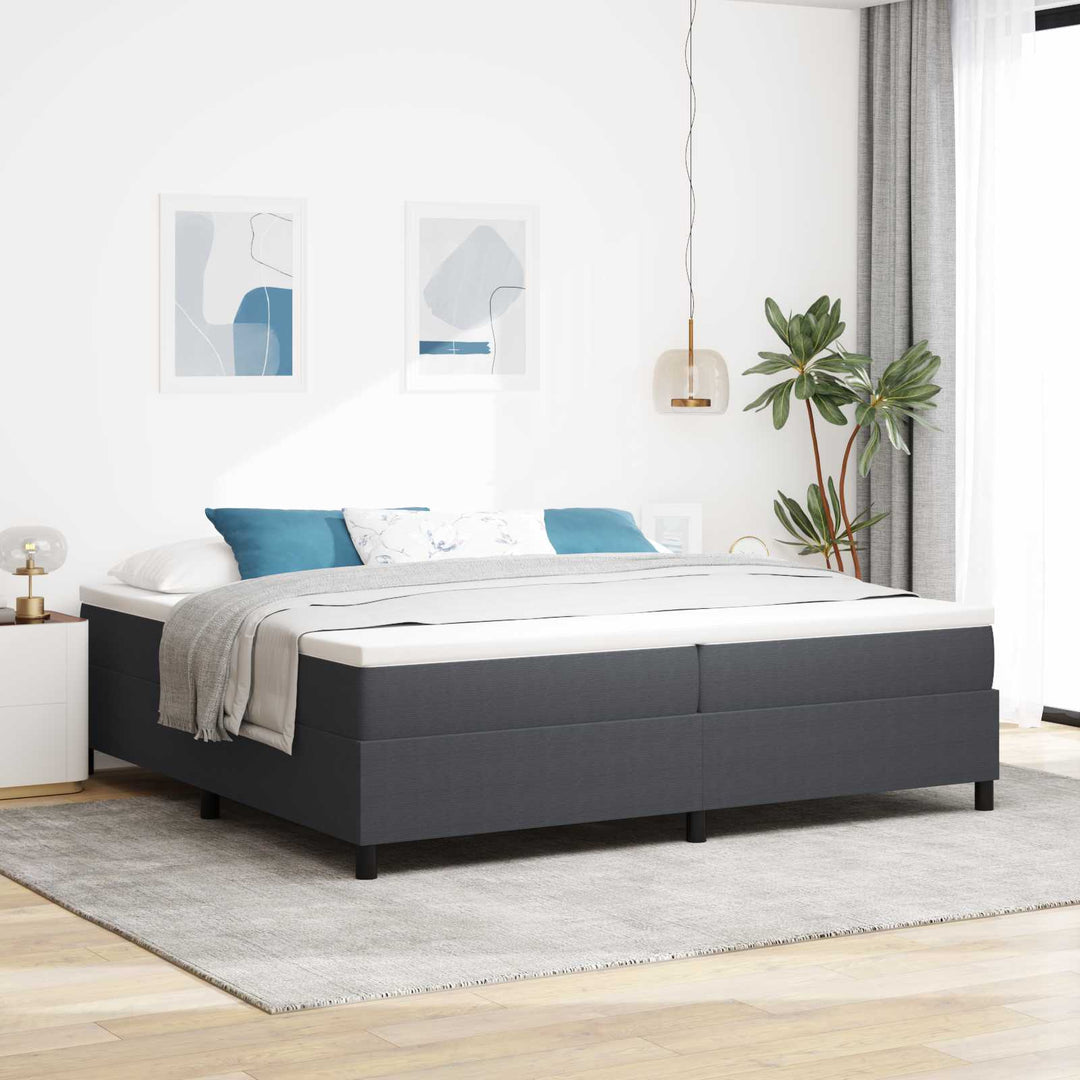 Platform sengestel Mørkegrå 200 x 200 cm Velourstof