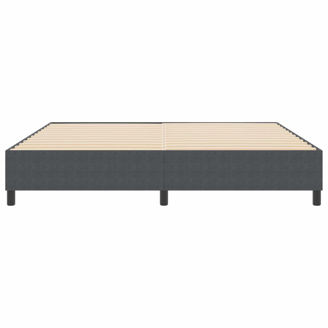 Platform sengestel Mørkegrå 200 x 200 cm Velourstof