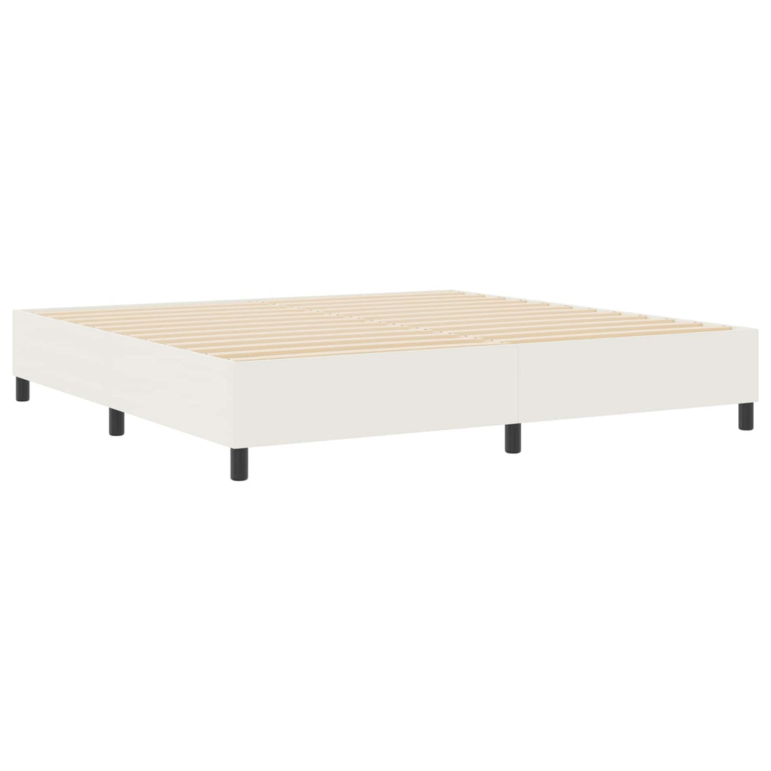 Platform sengestel Creme 200 x 200 cm Velourstof
