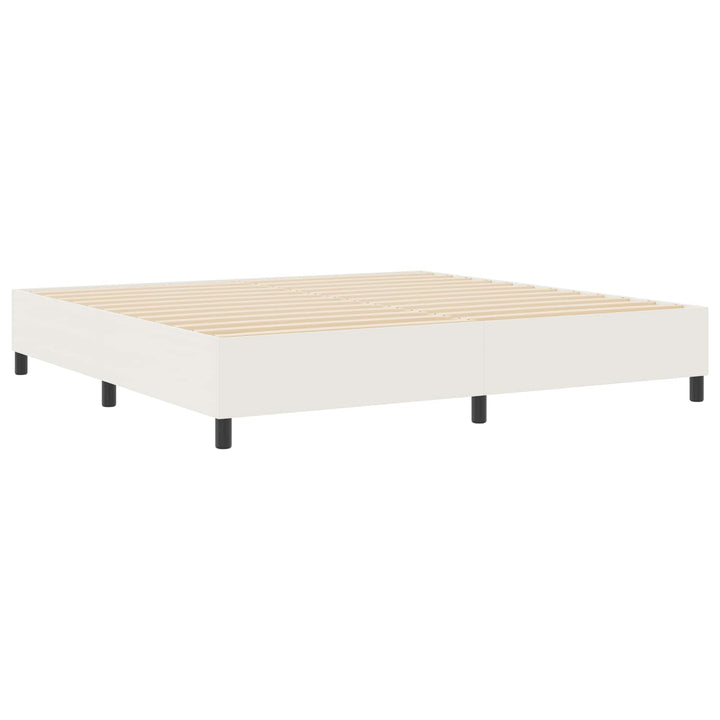 Platform sengestel Creme 200 x 200 cm Velourstof
