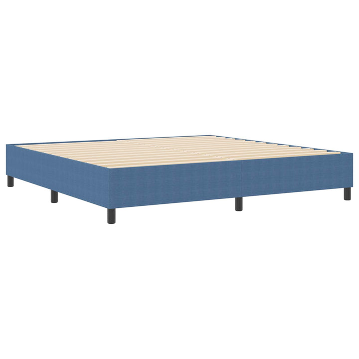 Platform sengestel Blå 200 x 200 cm Velourstof