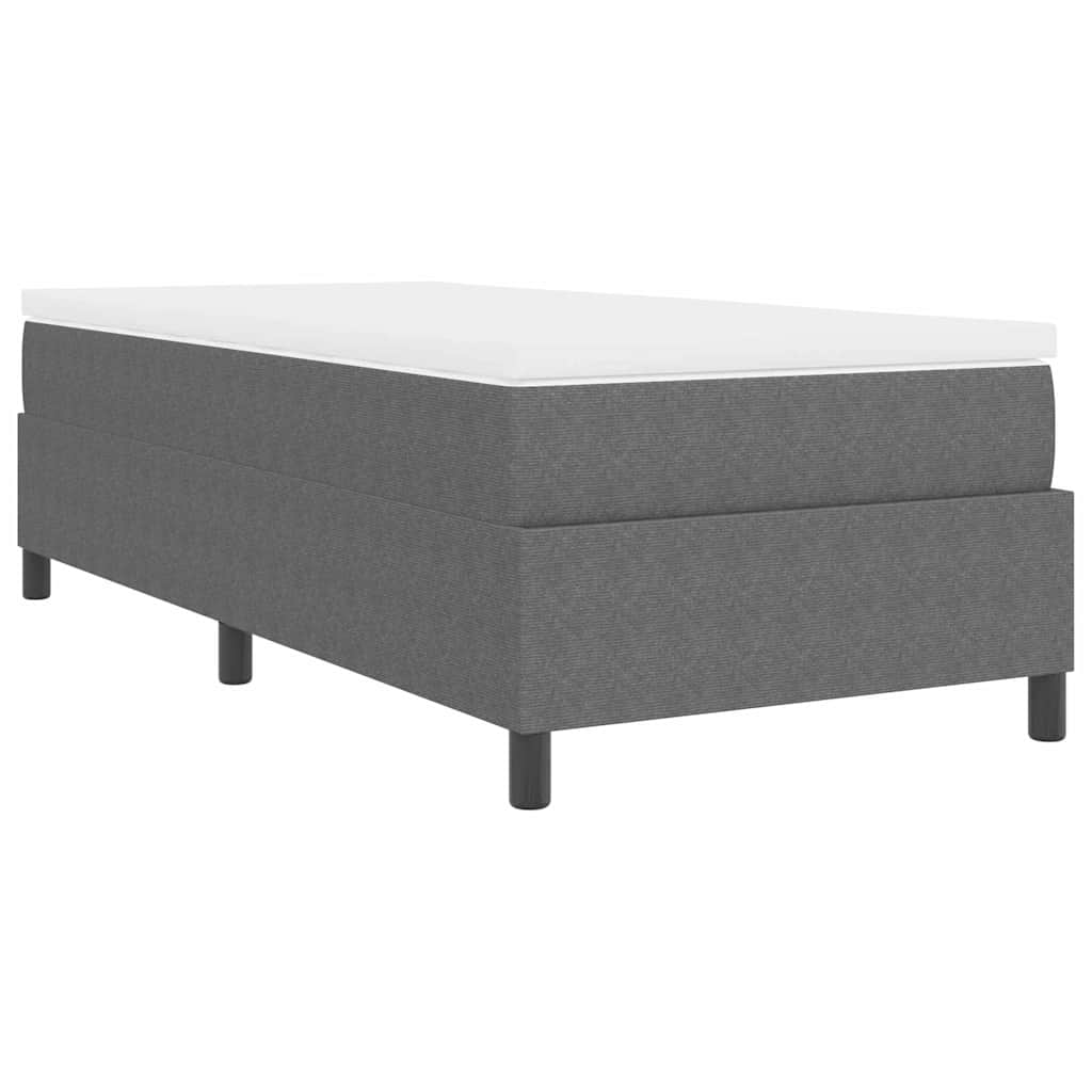 Box spring seng Lys Grå og Hvid 80 x 200 cm Velourstof