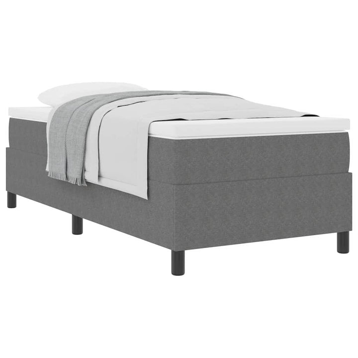 Box spring seng Lys Grå og Hvid 80 x 200 cm Velourstof