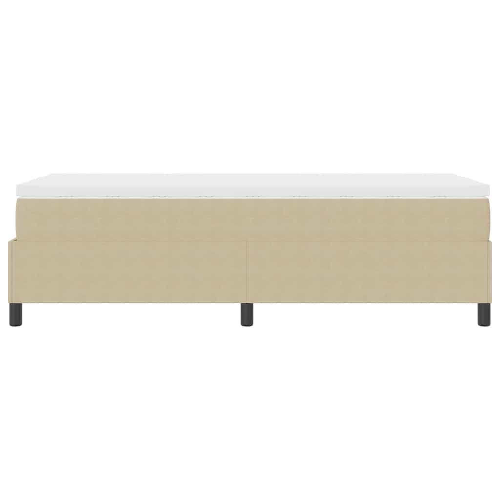 Box spring seng Lys Grå og Hvid 80 x 200 cm Velourstof