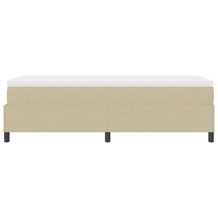 Box spring seng Lys Grå og Hvid 80 x 200 cm Velourstof