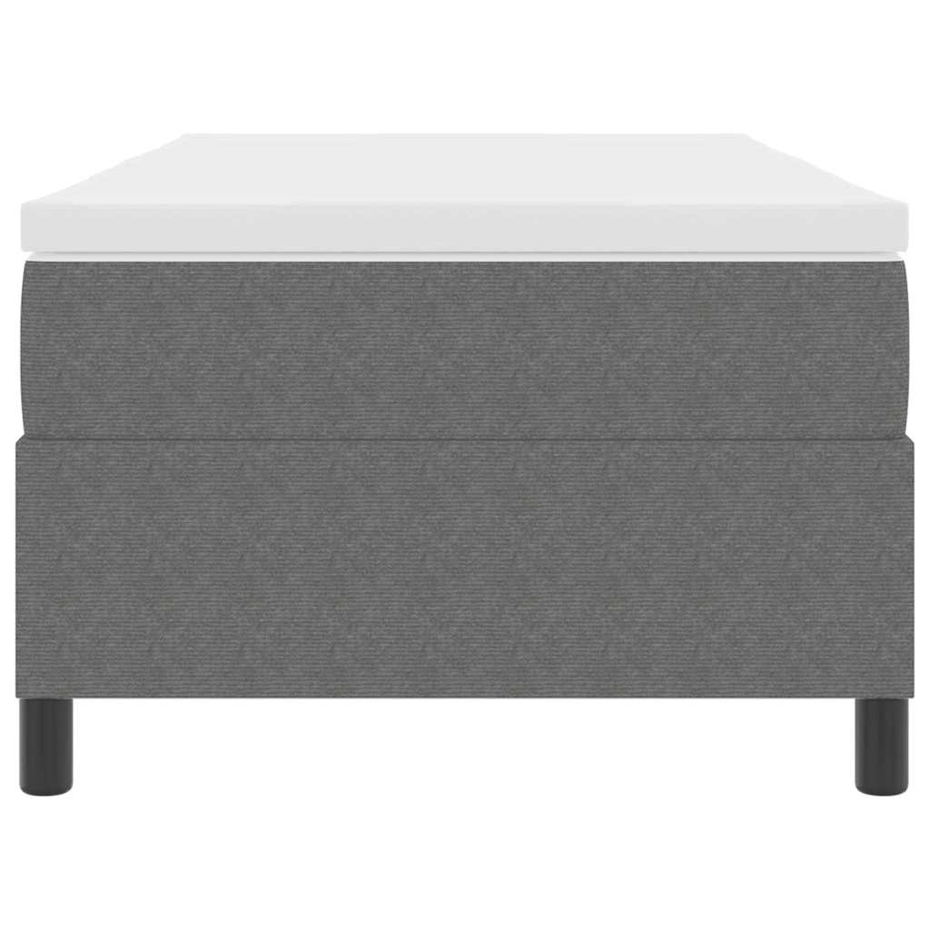 Box spring seng Lys Grå og Hvid 90 x 190 cm Velourstof