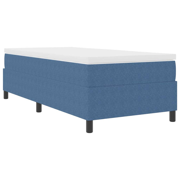 Box spring seng Blå og Hvid 90 x 190 cm Velourstof